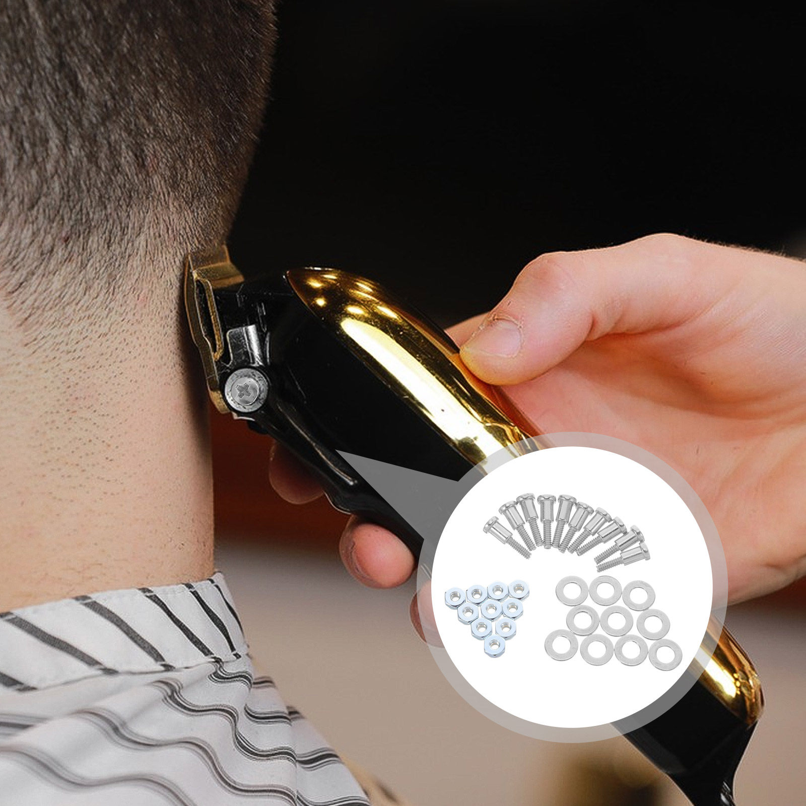 Hair Clipper - 10 conjuntos de parafusos para aparador