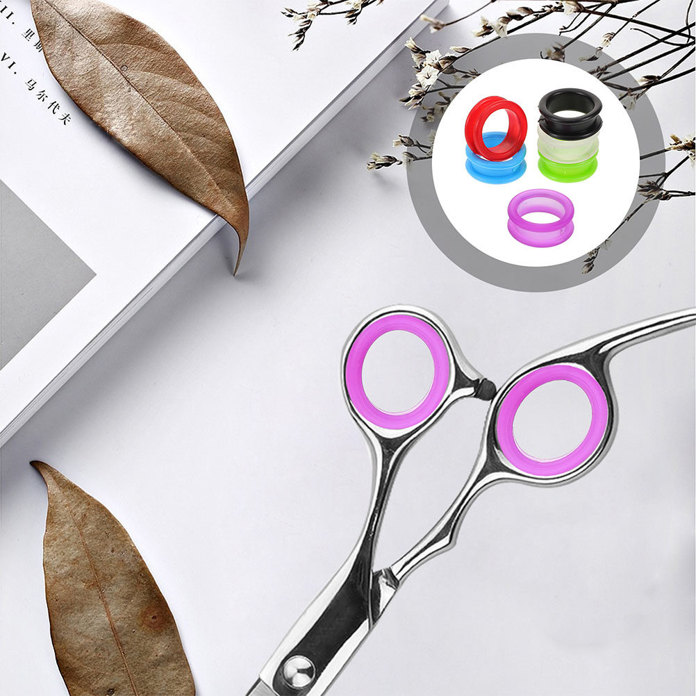 Grooming Scissors - 18 peças de anéis de silicone