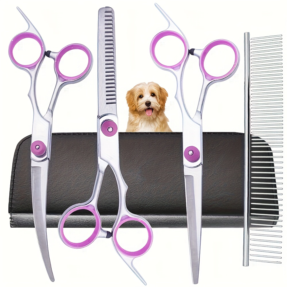 Conjunto de 5 Tesouras Profiss - Grooming Scissors avaliação e preço